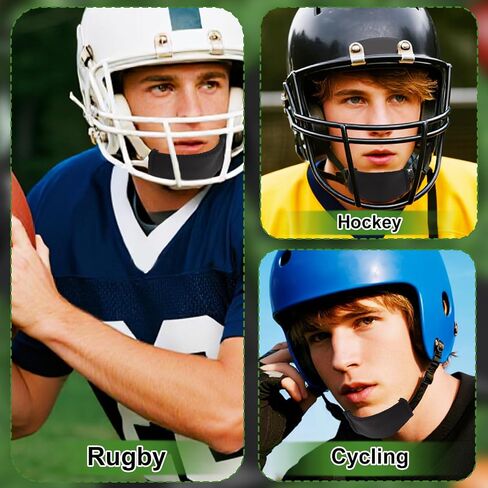 4 Pcs Football Chin Strap Covers, Diving Material Chin Pad Chinstrap Padding Protector for Youth & Adult Football Helmets Accessories in Saudi Arabia