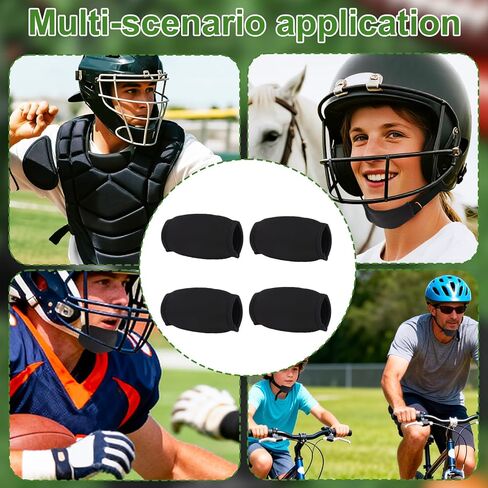 4 Pcs Football Chin Strap Covers, Diving Material Chin Pad Chinstrap Padding Protector for Youth & Adult Football Helmets Accessories in Saudi Arabia