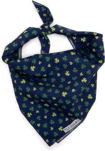 The Worthy Dog Lucky Bandana - Adjustable Soft Touch Durable an Printed Polyester Fabric for Cute Puppies & Dogs Blue Small in Saudi Arabia