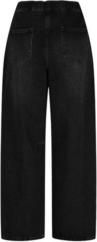 Wide Leg Jeans Women Stretchy High Waisted Business Casual Baggy Wide Leg Pants Skinny Slim Fit Tummy Control Jeans in Saudi Arabia