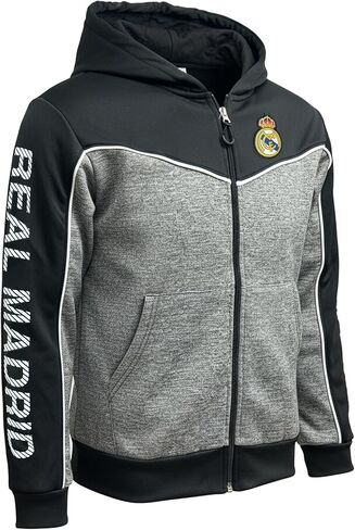 Icon Sports Kids Real Madrid Zip-Up Hoodie – Youth Sizes – Licensed Official Soccer Hooded Sweatshirt in Saudi Arabia