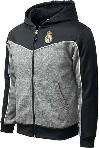 Icon Sports Kids Real Madrid Zip-Up Hoodie – Youth Sizes – Licensed Official Soccer Hooded Sweatshirt in Saudi Arabia