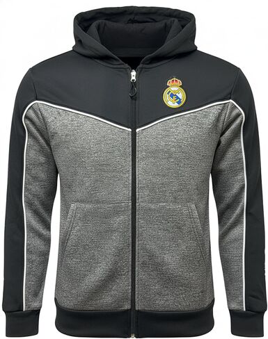 Icon Sports Kids Real Madrid Zip-Up Hoodie – Youth Sizes – Licensed Official Soccer Hooded Sweatshirt in Saudi Arabia