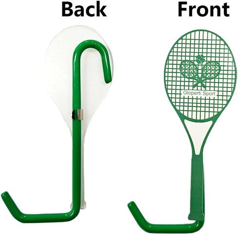 Tennis Fence Hooks,Sports Court Fence Hook Hanging Glasses Key Racket Hat, Metal Stronger Fence Hooks(Green) 2 Pcs in Saudi Arabia