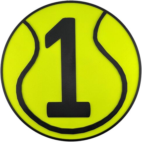 Tennis Court Number Marker – 6"x6" or 11"x11", Easy Install, All-Surface Mount, All-Weather, Non-Rusting PETG, For Facility or Club, Made in USA in Saudi Arabia