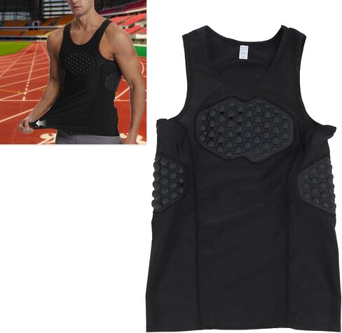 Pilipane Baseball Chest Protector Breathable Fast Drying EVA Shockproof Block Sport Sleeveless Protective Shirt for Softball Football in Saudi Arabia