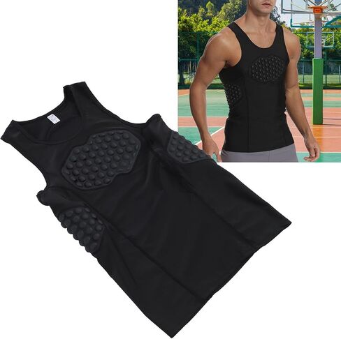 Pilipane Baseball Chest Protector Breathable Fast Drying EVA Shockproof Block Sport Sleeveless Protective Shirt for Softball Football in Saudi Arabia