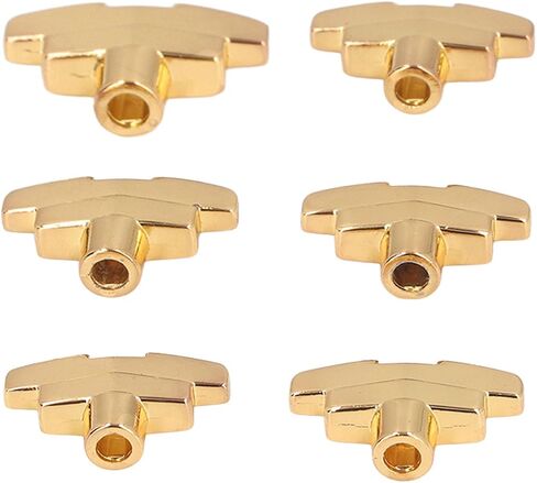 6PCS Guitar Tuning Peg Buttons Zinc Alloy T Shaped Tuner Heads Replacement Guitar Tuning Peg Tuners for Acoustic Electric Guitar(Gold) in Saudi Arabia