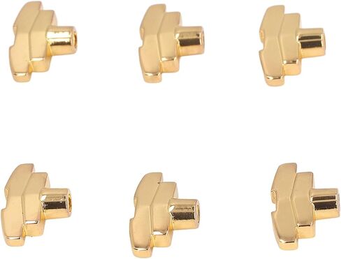 6PCS Guitar Tuning Peg Buttons Zinc Alloy T Shaped Tuner Heads Replacement Guitar Tuning Peg Tuners for Acoustic Electric Guitar(Gold) in Saudi Arabia