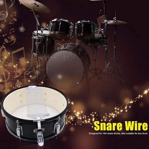 Steel Snare Wire Spring Replacement Part, 40 Strand Steel Wire for 14in Snare Drum Instrument Accessory in Saudi Arabia