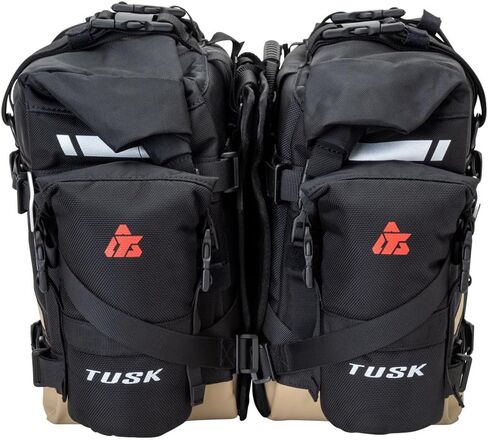 TUSK Pannier Racks Pilot Pannier Bags and Bottle Holders with Top Rack Black/Tan Compatible with KTM 690 Enduro R 2019-2024, 2026 in Saudi Arabia