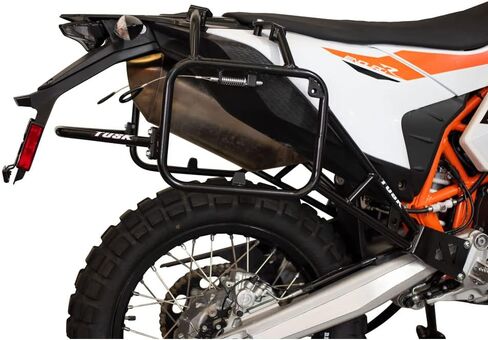 TUSK Pannier Racks Pilot Pannier Bags and Bottle Holders with Top Rack Black/Tan Compatible with KTM 690 Enduro R 2019-2024, 2026 in Saudi Arabia
