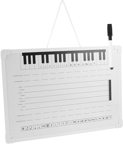 1set Music Staff Dry Erase Board Note Stickers Reusable Teaching Aid for Music Practice and Notation Compact and Wall-mountable Whiteboard for Students and Musicians in Saudi Arabia