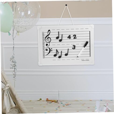 1set Music Staff Dry Erase Board Note Stickers Reusable Teaching Aid for Music Practice and Notation Compact and Wall-mountable Whiteboard for Students and Musicians in Saudi Arabia