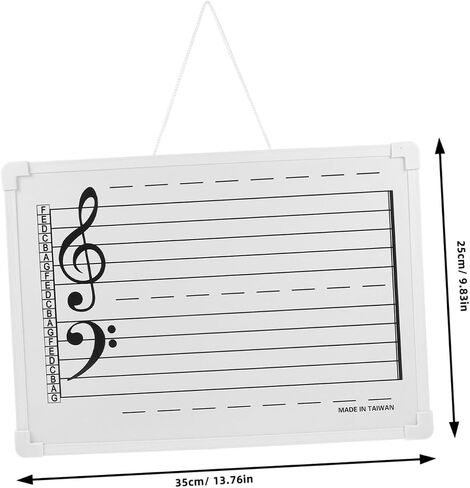 1set Music Staff Dry Erase Board Note Stickers Reusable Teaching Aid for Music Practice and Notation Compact and Wall-mountable Whiteboard for Students and Musicians in Saudi Arabia