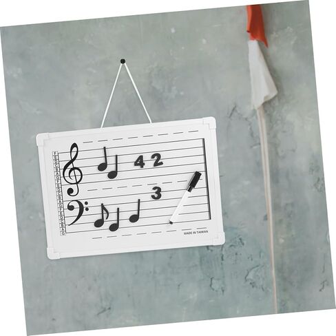 1set Music Staff Dry Erase Board Note Stickers Reusable Teaching Aid for Music Practice and Notation Compact and Wall-mountable Whiteboard for Students and Musicians in Saudi Arabia
