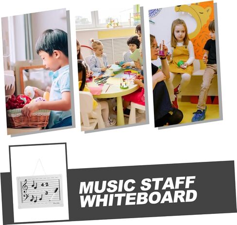 1set Music Staff Dry Erase Board Note Stickers Reusable Teaching Aid for Music Practice and Notation Compact and Wall-mountable Whiteboard for Students and Musicians in Saudi Arabia