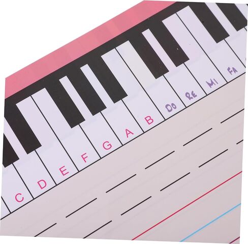 TEHAUX Erasable Music Teaching Whiteboard Set Reusable Staff Score Board for Piano Practice Portable Dry Erase Music Notes Tool for Classroom and Home in Saudi Arabia