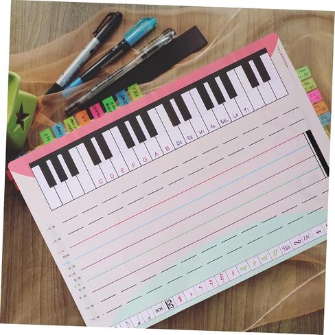 TEHAUX Erasable Music Teaching Whiteboard Set Reusable Staff Score Board for Piano Practice Portable Dry Erase Music Notes Tool for Classroom and Home in Saudi Arabia
