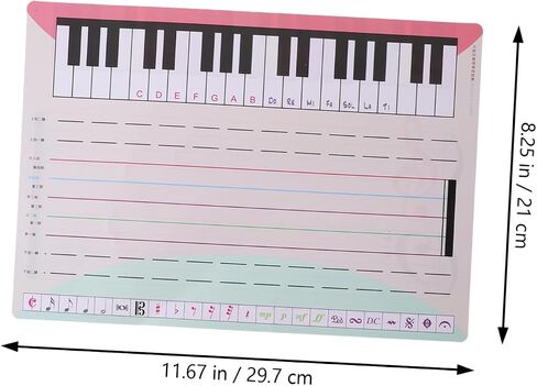 TEHAUX Erasable Music Teaching Whiteboard Set Reusable Staff Score Board for Piano Practice Portable Dry Erase Music Notes Tool for Classroom and Home in Saudi Arabia