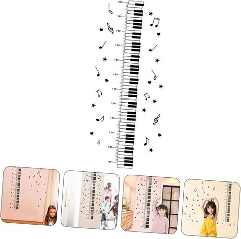 Vaguelly High Measurement Boys and Girls Wall Decal Removable Piano Style Decal Decorative Adornment in Saudi Arabia