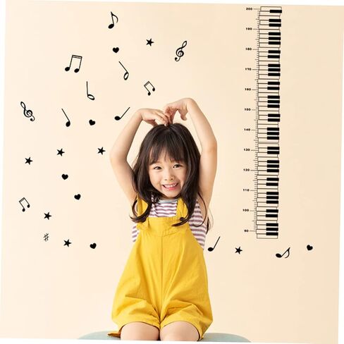 Vaguelly High Measurement Boys and Girls Wall Decal Removable Piano Style Decal Decorative Adornment in Saudi Arabia
