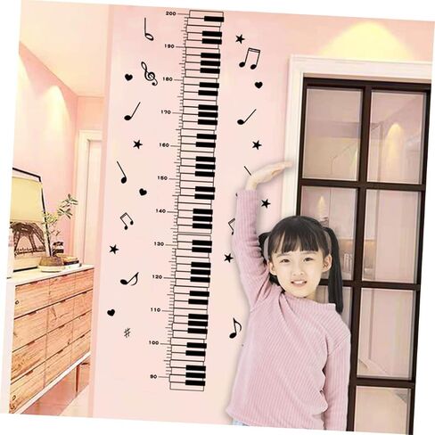 Vaguelly High Measurement Boys and Girls Wall Decal Removable Piano Style Decal Decorative Adornment in Saudi Arabia