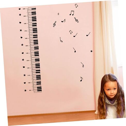 Vaguelly High Measurement Boys and Girls Wall Decal Removable Piano Style Decal Decorative Adornment in Saudi Arabia