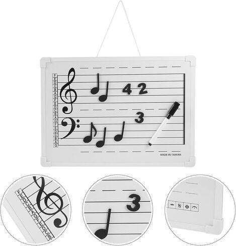 Erasable Music Staff Whiteboard for Boys and Girls Dry Erase Board Notes Teaching Practice Board in Saudi Arabia