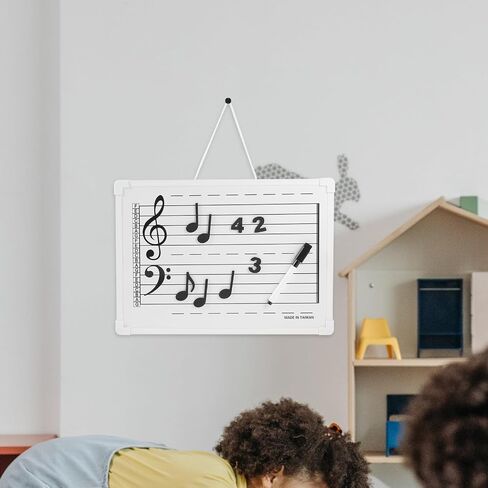 Erasable Music Staff Whiteboard for Boys and Girls Dry Erase Board Notes Teaching Practice Board in Saudi Arabia