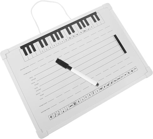 DOITOOL Erasable Music Staff Whiteboard with Magnetic Note Stickers Portable Practice Tool for Students and Teachers and Easy to Clean Writing Surface Compact Design for Home Classroom Use in Saudi Arabia