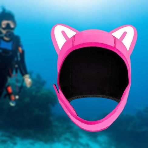 Cat Ears Diving Hood Surfing Cap Lovely Head Cover Thermal Hood Swimming Hat for Sailing Kayaking Winter Water Sports Adult in Saudi Arabia