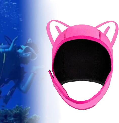 Cat Ears Diving Hood Surfing Cap Lovely Head Cover Thermal Hood Swimming Hat for Sailing Kayaking Winter Water Sports Adult in Saudi Arabia