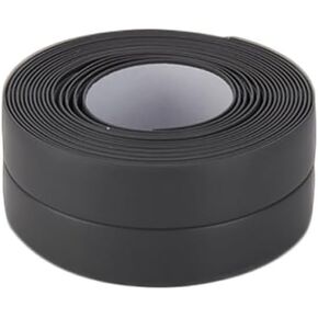 Hoomall PVC شريط السد، 2PCS أسود أبيض 0.86in * 10.5ft مقاوم للماء ذاتية اللصق شريط مانع للتسرب شريط تجنب الاصطدام، شريط السد لحماية حواف حوض المطبخ والحمام in Kuwait