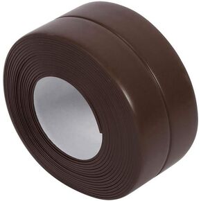 Caulk Strip Tape, 3 Colors 3.2M/10.5ft PVC Self Adhesive Caulking Sealing Tape Bath Wall Sealing Strip Sink Basin Edge Trim Sealing Strip(38mm×3.2M-Brown)
