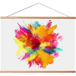 Landmass 24" Wide Magnetic Poster Hanger Frame - Wall Hanging Wooden Frame For Posters, Prints, Photos, Pictures, and Artwork - Wood Frame For Scratch Off Map - 24x36 24x32 24x18 24x17 17x24-24 Inch