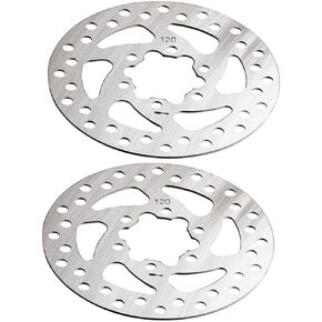 Toddmomy Brake Disc Scooter Bike Electric Scooter Parts Bike Accessories 120mm Brake Rotor Disk Brakes Scooter Brake Pads 120mm Brake Disc Scooter Brake Disc Bike Brakes Silver 2pcs