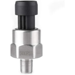 Pressure Transducer, 0.5-4.5V Stainless Steel Pressure Sensor, 1 / 8NPT Thread, Water, Oil and Gas, Thread Stainless Steel Pressure Transducer Sender Sensor with Cable 30 Psi-500 Psi (500PSI)