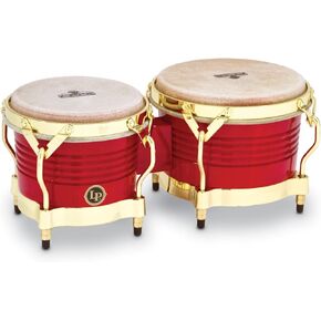 قرع لاتيني M201-RW LP Matador Wood Bongos - لون أحمر/ذهبي لامع، 8.625 بوصة