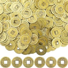 عملات فنغ شوي للعام الصيني الجديد، عملات الحظ السعيد، عملات I-Ching للصحة والثروة (150، 0.8 بوصة)