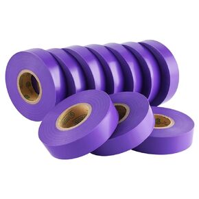 Lichamp 10-Pack Purple Electrical Tape Waterproof, 3/4 in x 66ft, Industrial Grade UL/CSA Listed High Temp Electrical Tape Purple Electric Super Vinyl