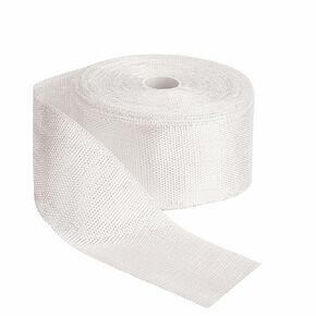 SICCOMA Fiberglass Cloth Roll Non Adhesive Woven Fiberglass Cloth Strip Fiberglass Insulation Tape Plain Weave Fiberglass Cloth Tape for Reinforced Repair Winding, Seams, Boat, Molding (2 in x 99 FT)