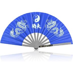 Chinese Kung Fu Tai Chi Fan Martial Arts Dance Folding Fan Stainless Steel Written Kung Fu Fan