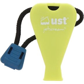 UST JetScream Floating Whistle with Powerful 122 dB Signal, Compact, Pea-Less Lightweight Design and Lanyard for Use in Emergency Situations and Outdoor Survival