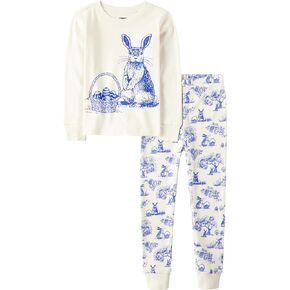 Gymboree Baby Girls' and Toddler Easter Gymmie Short Sleeve Top and Pant Cotton 2-Piece Pajama Sets