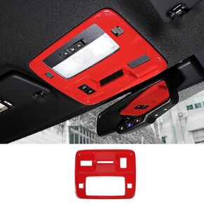 RT-TCZ for Camaro Overhead Console Roof Reading Light Panel Trim Cover for Chevy Camaro 2010-2015 Red Interior Accessories