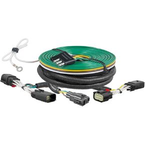 CURT 58964 Custom Towed-Vehicle RV Wiring Harness for Dinghy Towing, Fits Select Jeep Wrangler JL, Gladiator, Black