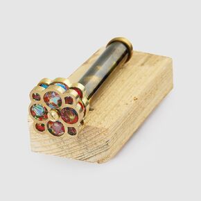AL QAYIM Handcrafted Brass Kaleidoscope - Vintage Antique Design, 3D Mirror Lens, for Kids & Adults - Mesmerizing Patterns, Endless Creativity Occasions