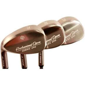 Left Handed Professional Open Series 690, 1 inch Over Big & Tall Men's Wedge Set: 52° Gap Wedge (GW), 56° Sand Wedge (SW), 60° Lob Wedge (LW) Regular Flex (Tall 6'0"+ / +1" Over) Midsize Velvet Grip