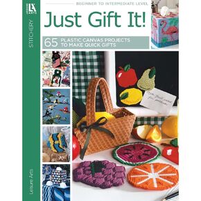 Leisure Arts Just Gift It! 65 Plastic Canvas Book - plastic canvas books and patterns for gift giving, decoration, Christmas decor - plastic canvas patterns